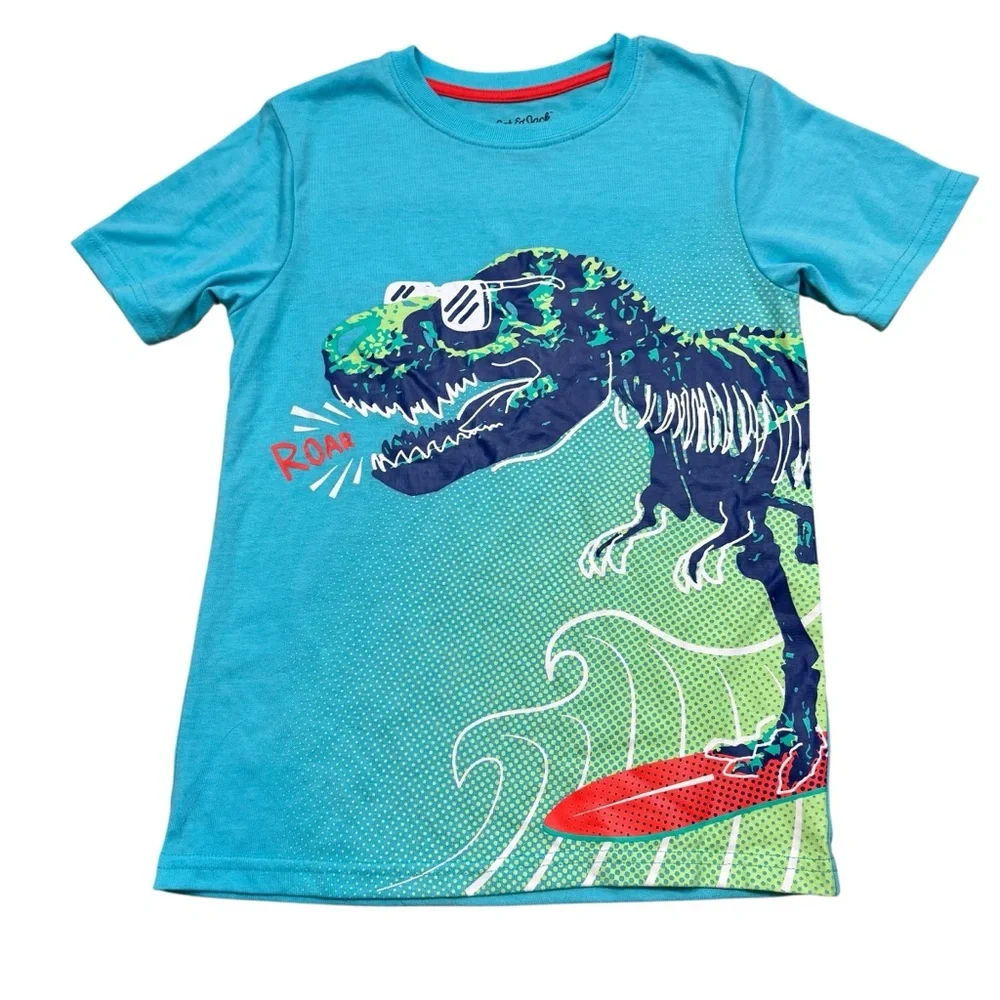 New without Tags Cat & Jack Dinosaur Print Two Piece Pajama‎ Set Medium 8/10